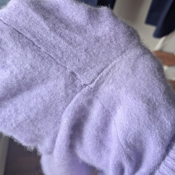 J. Crew Cashmere Cropped  Sweater XS Women's Lavender Purple - Picture 7 of 7